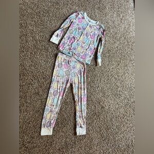 Caden Lane long sleeve and pants Easter pajamas bunny, pink 3T